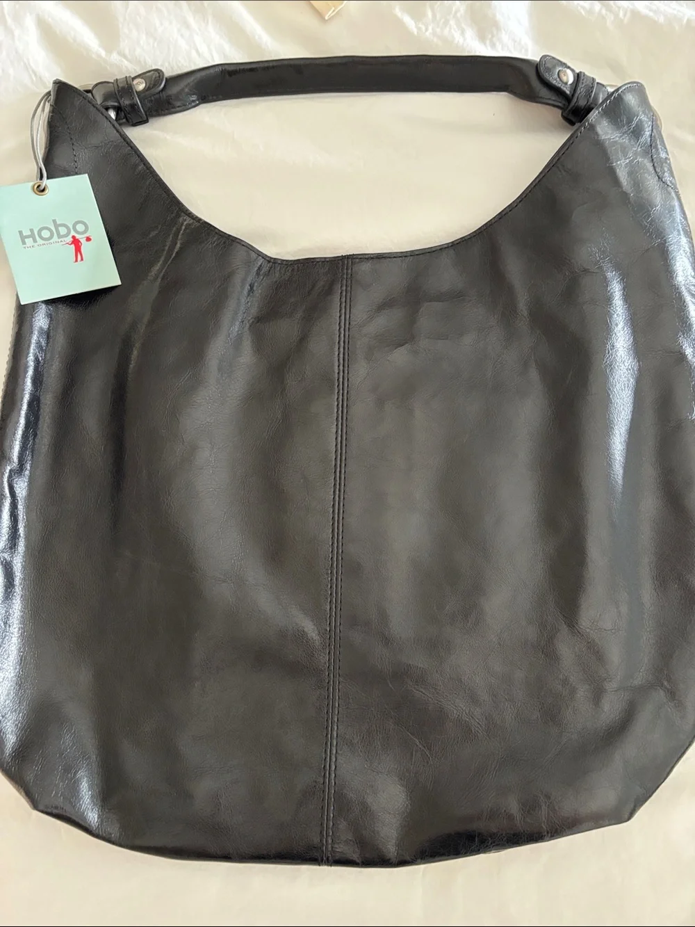 HOBO Black Leather Hobo Shoulder Bag